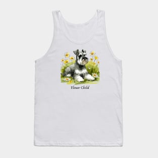 Flower Child - Schnauzer Tank Top